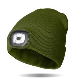 Dm-ngtsu24-grn Night Scope Classic Rechargeable Led Warm Knit Beanie Head Light Hat Headlamp