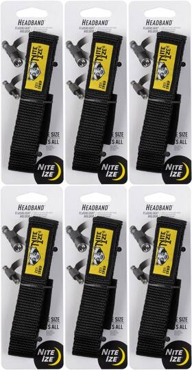 Npo-03-01 Nite Ize Headband Flashlight Holder - Black 6-pack