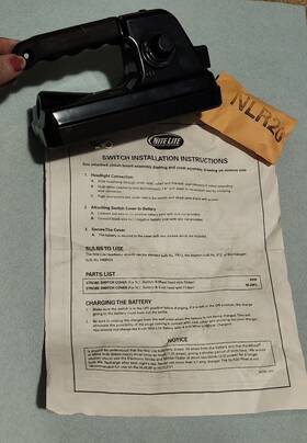 Nlr20 Nite Lite New Head Lamp Light Battery Cover Rheostat Switch Hunting