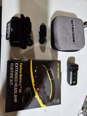 Nu43 Nitecore 952506496525 Carbon Battery 6k Extended Headlamp Runtime Kit New Headlamp/tup