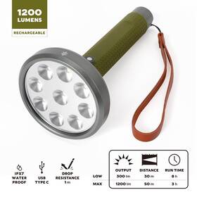 30793 No 1200 Lumen Led Flashlight Rechargeable Battery 1.76 Lb
