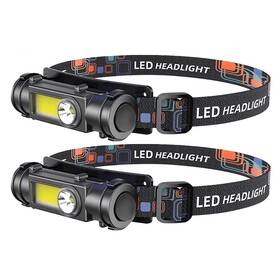 No 810079583300 2 Packs Headlamp Rechargeable Super Bright Led Head Lamp Waterproof