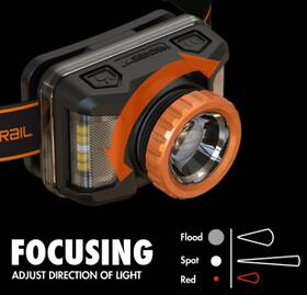No 810156210402 1000 Lumen Rechargeable Focusing Headlamp With Usb Charging And Adjustable