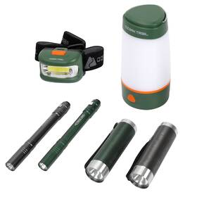No 820909883234 6-piece Led 30 Lumen Flashlight Headlamp Lantern Penlight Combo Kit