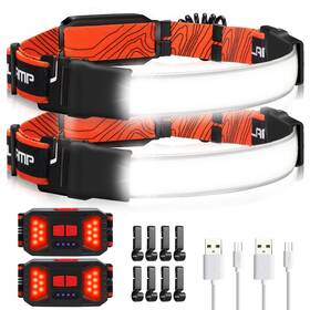 No 885222439162 Led Headlamp 2pack 1000lm 230 Wide-beam Usb Rechargeable Head Light
