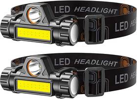 Noble Createaprototype 445009213212 2x Usb Rechargeable Led Headlamp Headlight Work Light Bar Head Lamp For Helmet