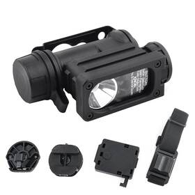 02-bk Nobuhiro Tactical Helmet Light With 4 Accessories Strobe/constant
