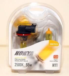 Nok7618 Nokya 658674315830 Hyper Yellow H11 Car Headlight Bulb S1