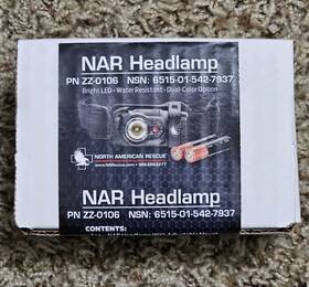 6515-01-542-7937 North American Rescue Nar Headlamp New In Box P/n Zz-0106