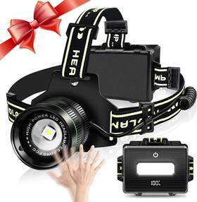 Northlet 749664279833 Led Rechargeable Headlamp 100000 Lumens Super Bright Headlight With Motion S