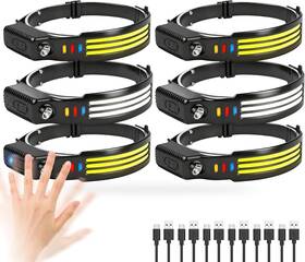 Nl-hl6p Northlet 6pack Led Headlamp Rechargeable 1200 High Lumen Head Lamp With Motion Sensor 2