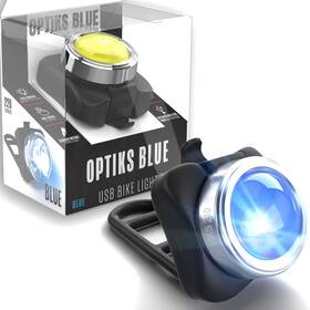 Np Night Provision 758763350466 Optiks-blue Rear Bike Light 220 Lumens - Usb Rechargeable -10hr Max Water