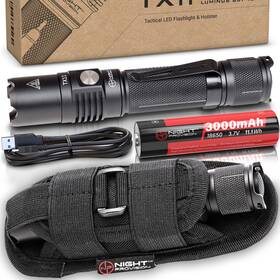 Th2c Np Night Provision 758763359872 Tx11 Tactical Flashlight And Premium Holster With Usb-c Rechargeable Battery