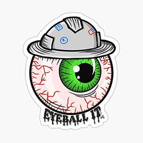 Nticker 426904948867 3pcs Cool Stickers Funny Eyeball It Hard Hat Sticker 2.5 Inch - Hardhat Labo