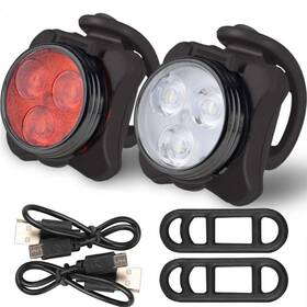65438654381e2b43fa Nuzyz 2pcs Usb Rechargeable Bike Light Waterproof Super Lights For Night Ridi