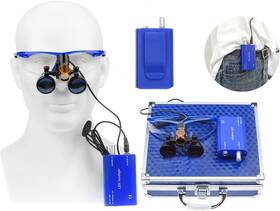 B07wyt1lc4 Ocean Aquarius Blue 2.5x420mm Loupes Magnifier 5 Headlight Plug In Clip Head Li