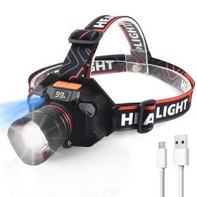 Sxptj001 Ocegate Headlamp Rechargeable 100000 High Lumens Super Bright Head Lights With Red