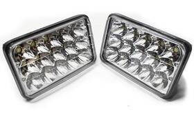 Hl4645w101 Octane Lighting Pair 4 Inch X6 Headlight Rectangular 45w Led Headlamp Repla