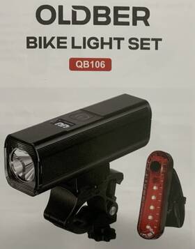 Qb106 Oldber - Led Rechargeable Bike Light Set