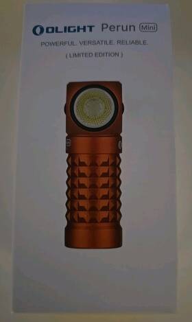 Olight 972378121110 Perun Mini Orange 1000 Lumen Usb Rechargeable Edc Flashlight With Headband