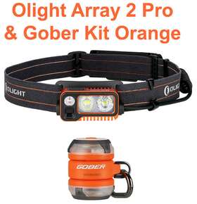 Olight Array-2-pro-o Array 2 Pro Orange Headlamp And Gober Kit Rechargeable Safety Light
