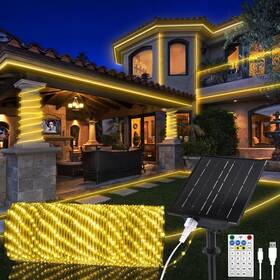 Dy-oa08-19 Omika 100ft 1200 Leds Solar Rope Lights Usb Charging 20 Lighting Modes Dim