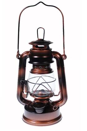 O-14230x1 Omni Hurricane Kerosene Oil Lantern Emergency Hanging Light Lamp - Brass 8 Inch