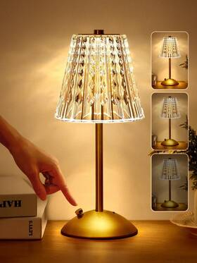 One Fire 930007714515 Cordless Lamp Dimmable 3 Colors Rechargeable Touch 2000mah Crystal V Inch