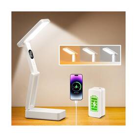 Wh-c30 One Fire Small Desk Lamp 10000mah Battery Operated 3 Colors Dimmable De... Fast Ship