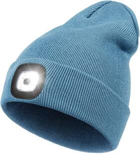 Onestop-stores 445044895886 Led Beanie With The Light Unisex Usb Rechargeable Headlamp Winter Knitted Cap G