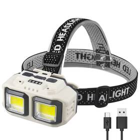 Onestop-stores 711181197983 Powerful Led Headlamptorch Usb Rechargeable Flashlight Headlight Waterproof Head