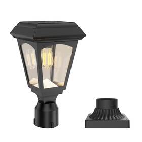 Onlsity Sl0861-08 300 Lumens Solar Post Light With Tempered Angled Glass - 2 Brightness 300lm/