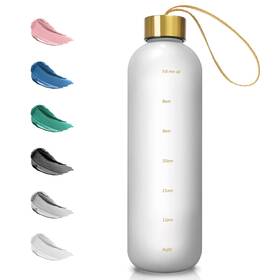 Opard 850062804715 27oz/32oz Motivational Water Bottle With Time Marker To Drink Reusable