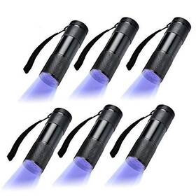 Hk054 Optimal Shop 6 Pack Uv Blacklight 9 Led Flashlight Torch Light Outdoors Etc