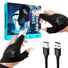 Outlite 798044128179 Rechargeable Led Flashlight Gloves Birthday Fathers Day Gift From Dau