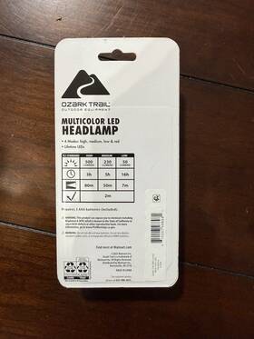3aaa Ozark Trail 810007488981 500 Lumen Multi-color Led Headlamps Lightweight Batteries