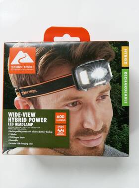 8135-dh600 Ozark Trail 600 Lumen Led Wide View Headlamp With Hybid Power