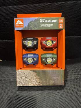 Ozark Trail 820909880530 4 Pack Led Headlamps