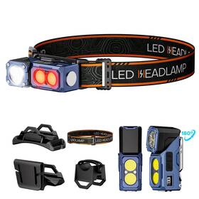 01aus Pasiion Led Headlamp Rechargeable Flashlight 3-in-1 Head Lamp And Bike Light With Motio
