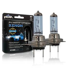 H7-55wpvx-2bpp Peak H7-55w Power Vision Xenon Bright White 55-watt Headlights Pack Of 2 Ultra