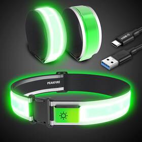 Peakfire-360 Peakfire Peakfire-360° High Visibility Usb-c Rechargeable Led Running Lights For Runners 360 Ref