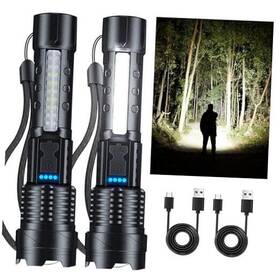 Pprfx25002p Peaklpus Rechargeable Flashlights For Home Outdoor 2 Pack High