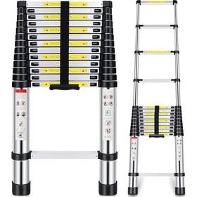 166570-591 Peayli Telescoping Ladder 16.5 Ft Aluminum Extension With 2 Replacement Of No