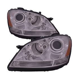 Mb00305-hlap Perde Headlight Set Chrome Housing With Perf Lens Compatible Mercedes-benz