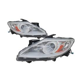 Te69510k0cte69510l0c Perde Headlight Set Compatible With Mazda Cx-9 2010-2012 Halogen Chrome Housi