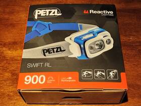 Petzl 342540828520 Swift Rl Headlamp 900 Lumen Reactive Rechargeable Blue/white/gray