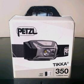 E061ab00 Petzl Tikka 350 - Aw25 Lightweight Outdoor Camping Headlamp Blk New/sealed