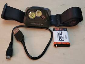 E099ha00 Petzl Tactikka Core Headlamp Rechargeable 450 Lumens - Battery Included