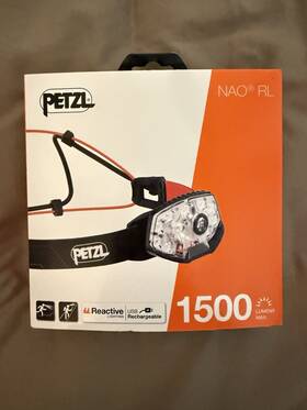 E105aa00 Petzl Nao Rl Led Headlamp 1500 Lumens Usb Rechargeable Reactive Lighting Black