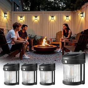 9472 Pevoros Solar Fence Lights 4 Pack Motion Deck Outdoor 3